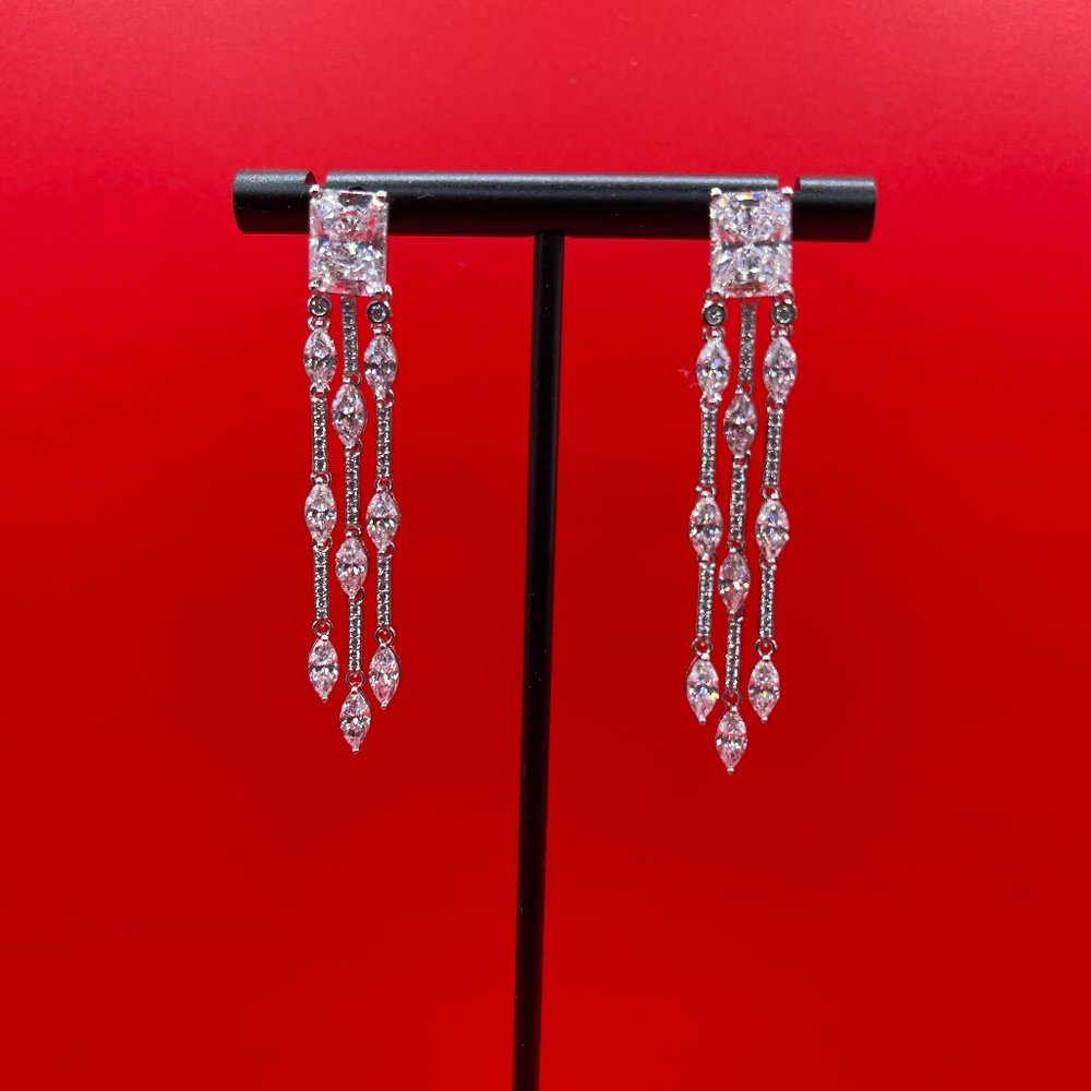 Nadri Tri-Strand Stunning Dangle Earring